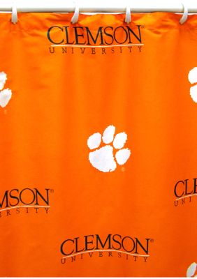 NCAA Clemson Tigers Printed Shower Curtain Cover