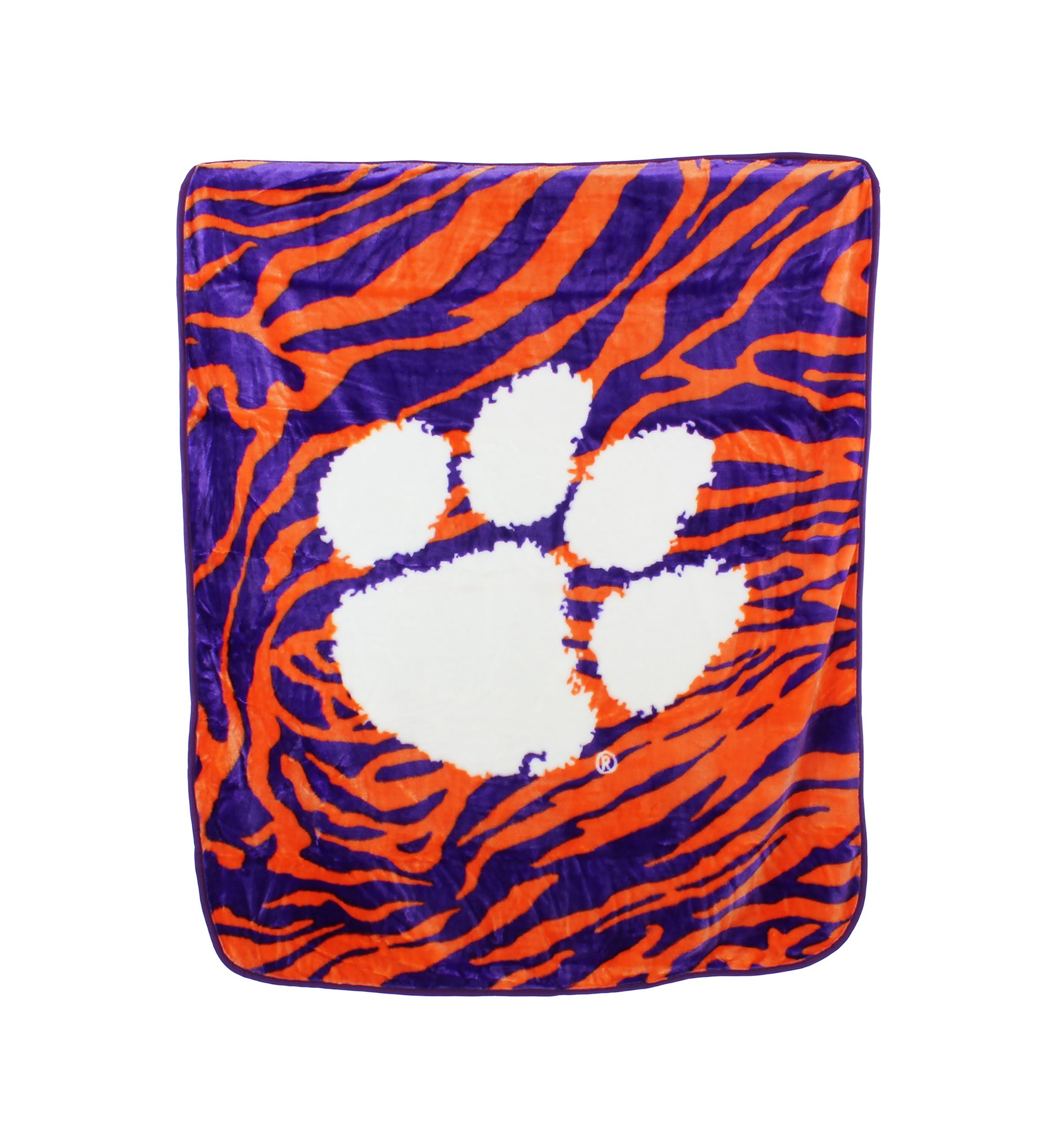 NCAA Clemson Tigers Soft Raschel Throw Blanket