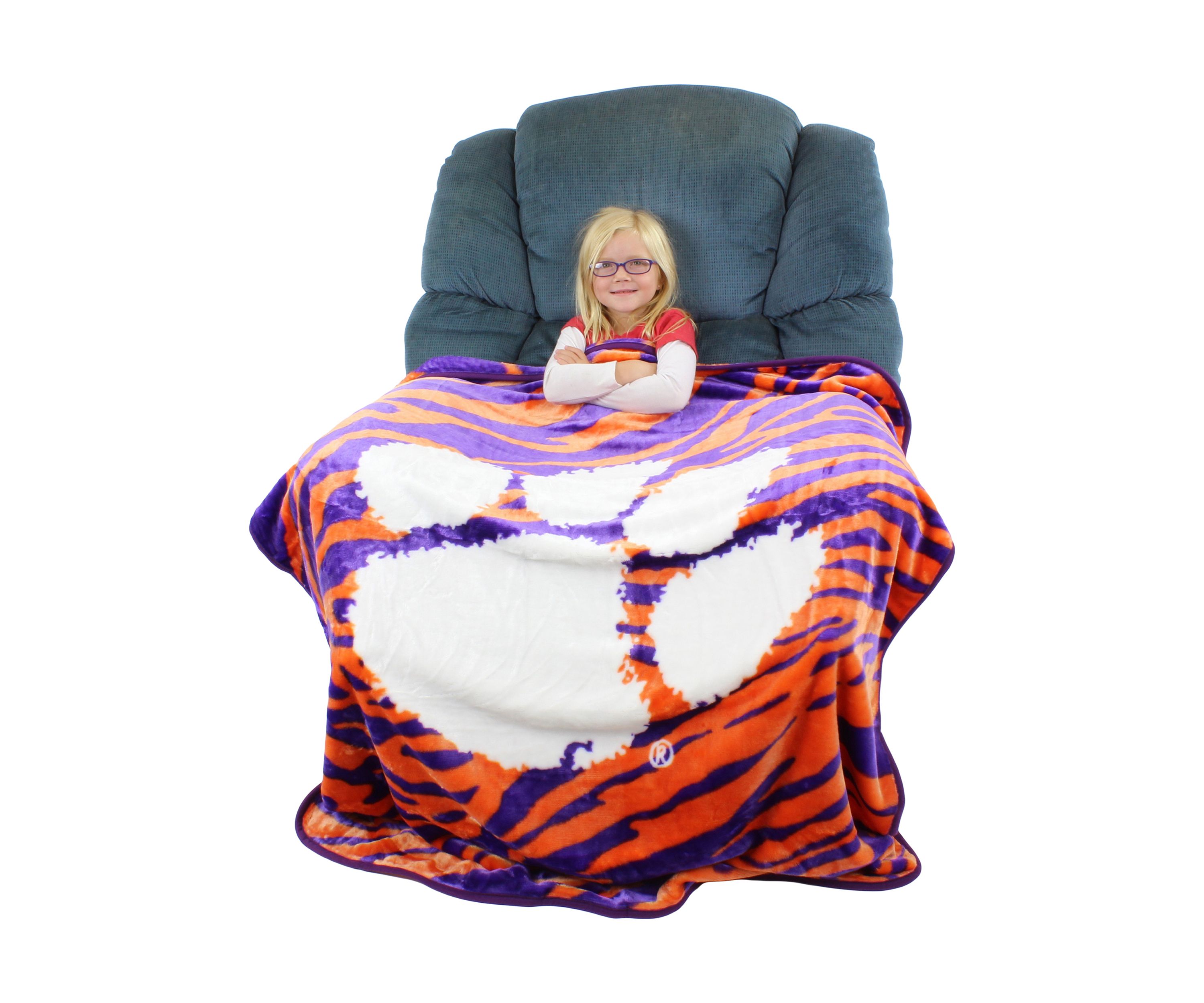 NCAA Clemson Tigers Soft Raschel Throw Blanket