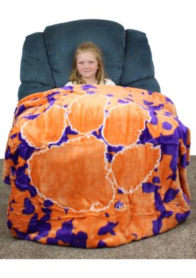 NCAA Clemson Tigers Huge Raschel Throw Blanket