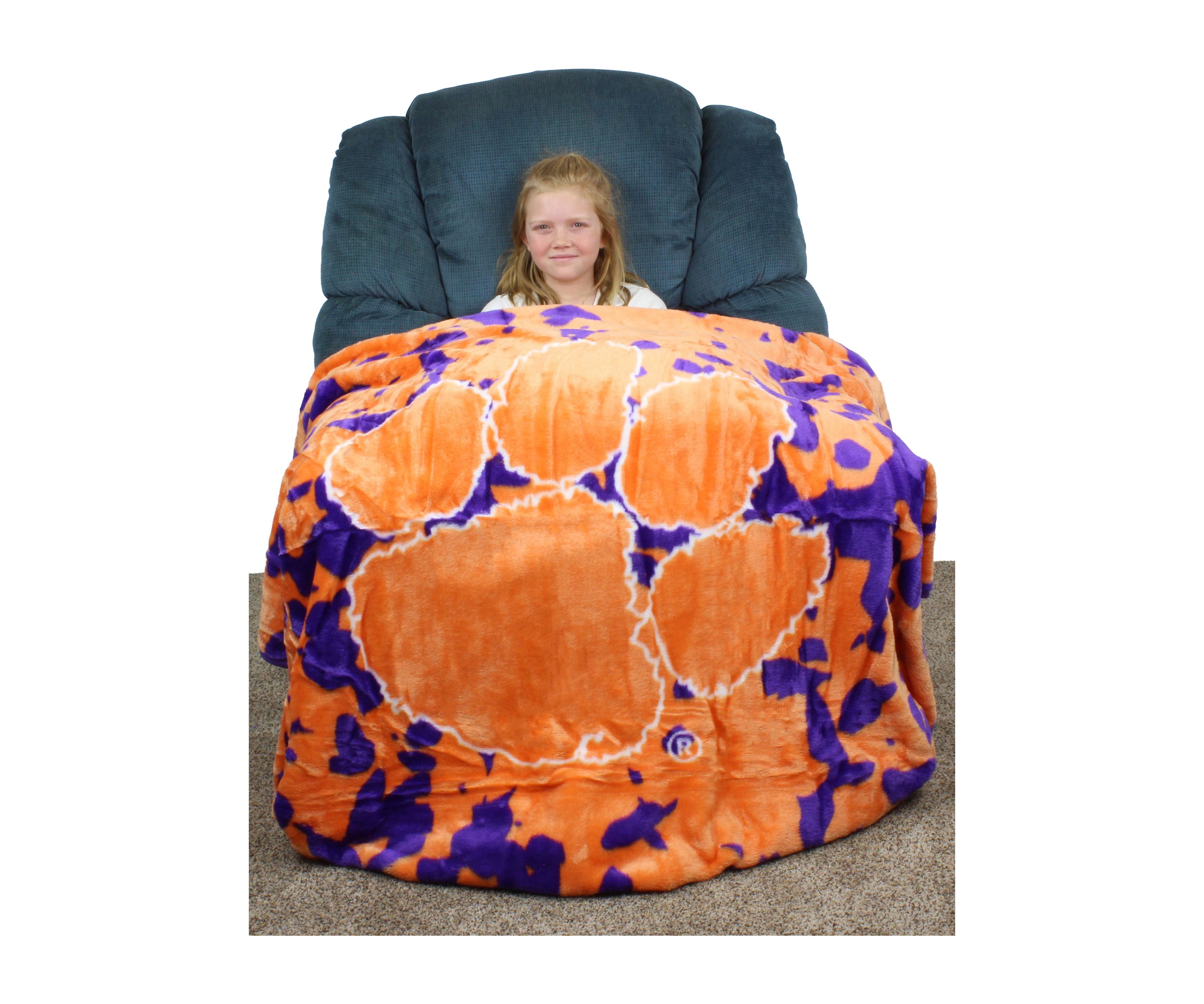 NCAA Clemson Tigers Huge Raschel Throw Blanket