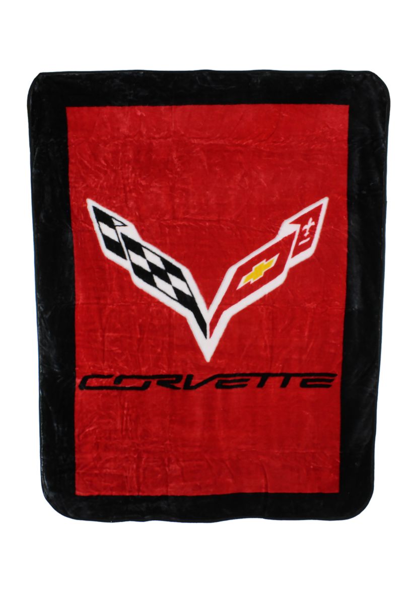 Corvette Huge Raschel Throw Blanket