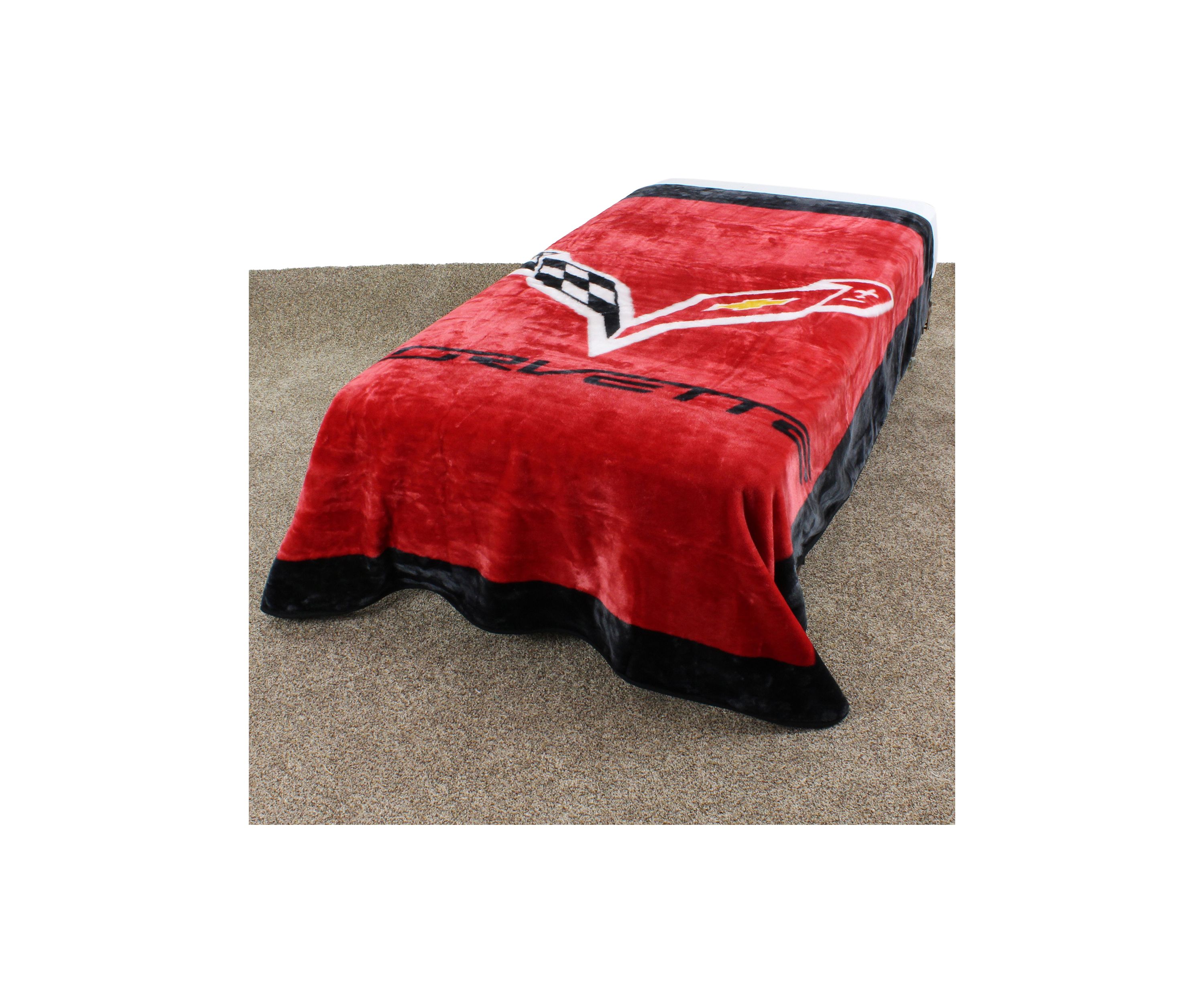 Corvette Huge Raschel Throw Blanket