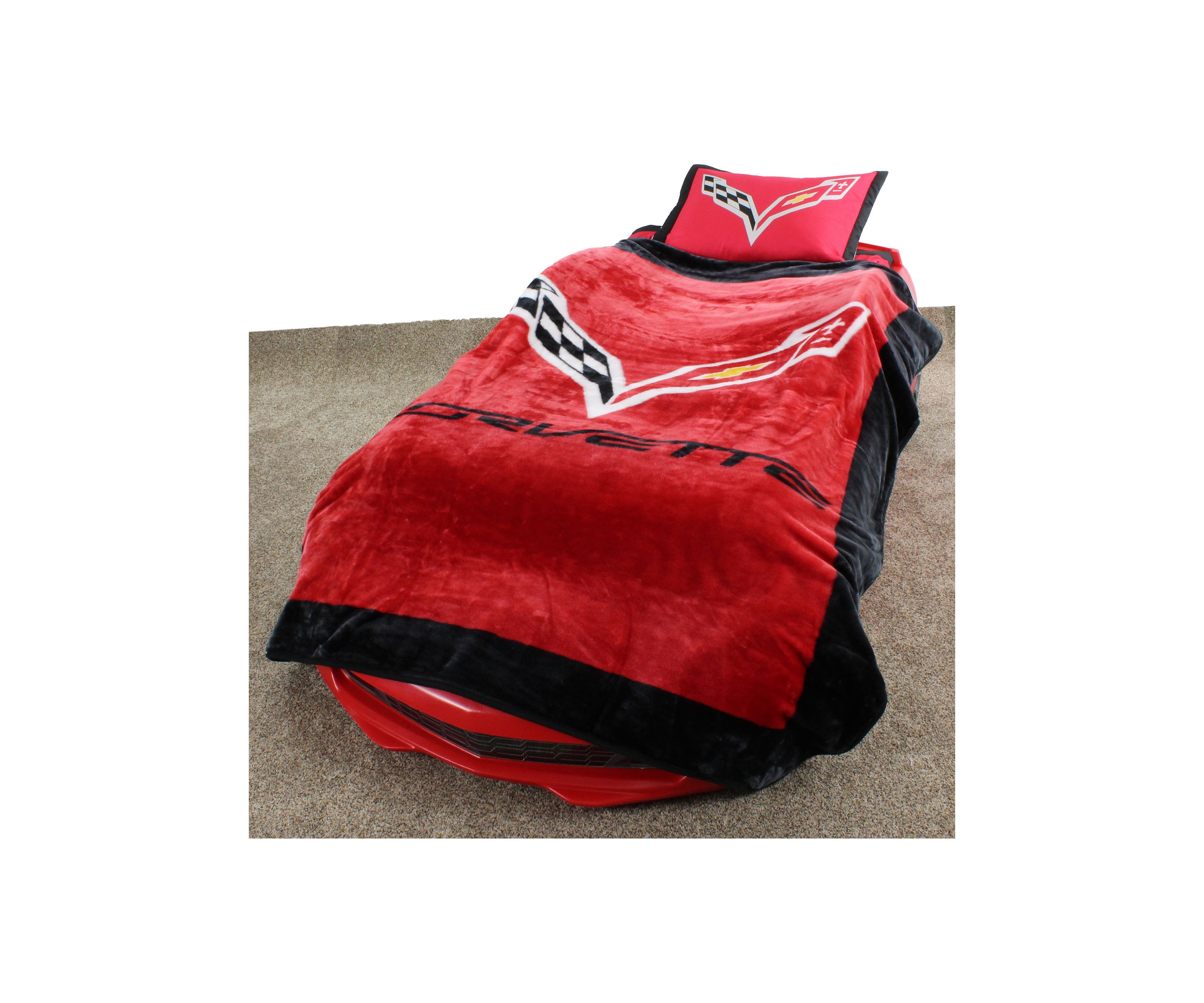 Corvette Huge Raschel Throw Blanket