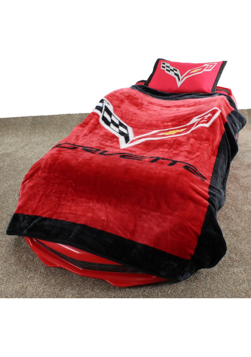 Corvette Huge Raschel Throw Blanket