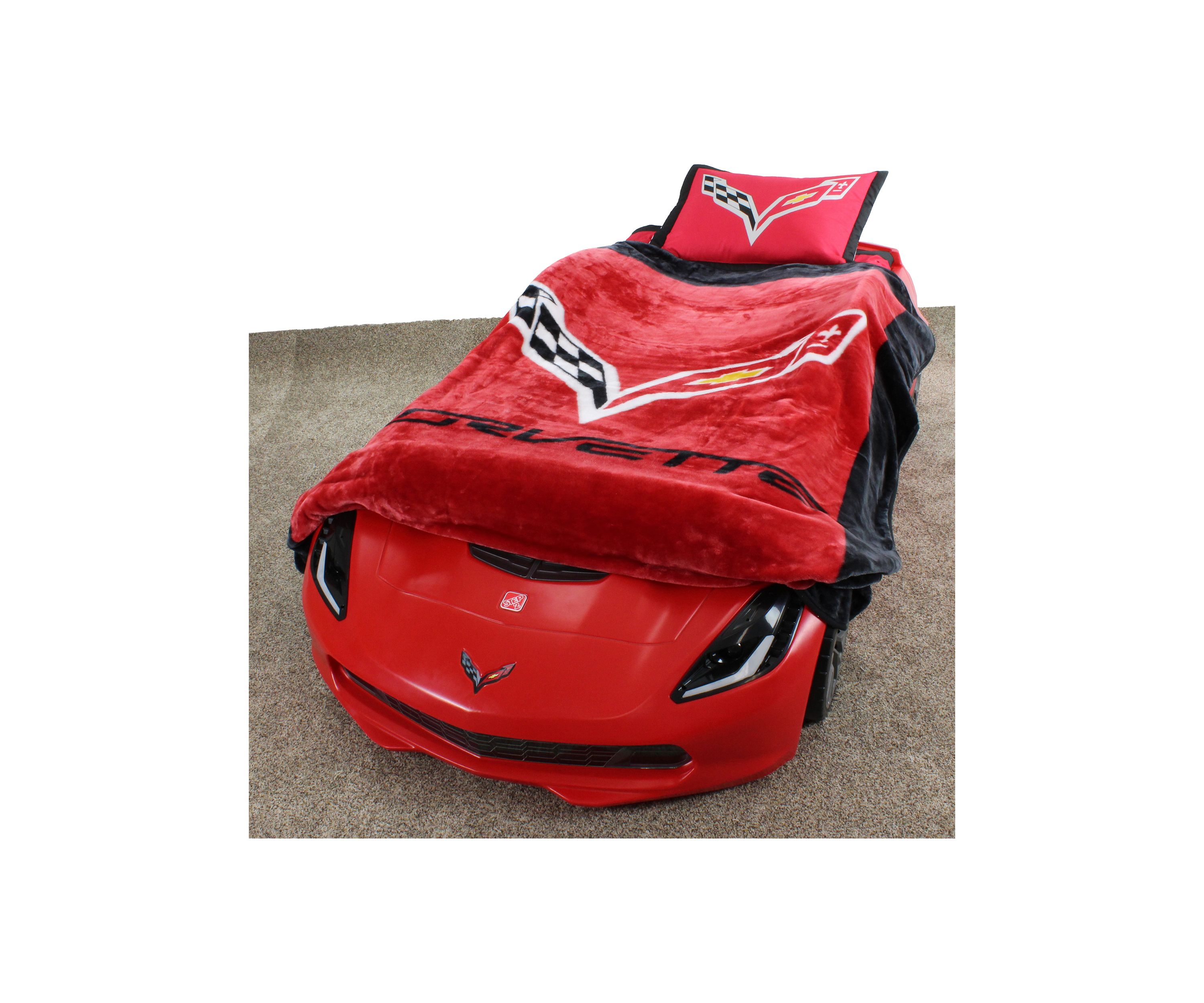 Corvette Huge Raschel Throw Blanket