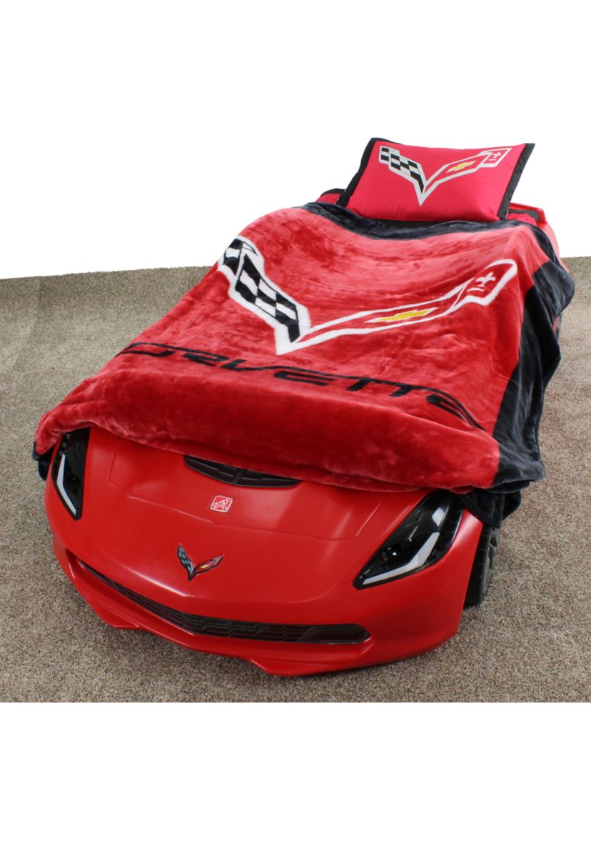 Corvette Huge Raschel Throw Blanket