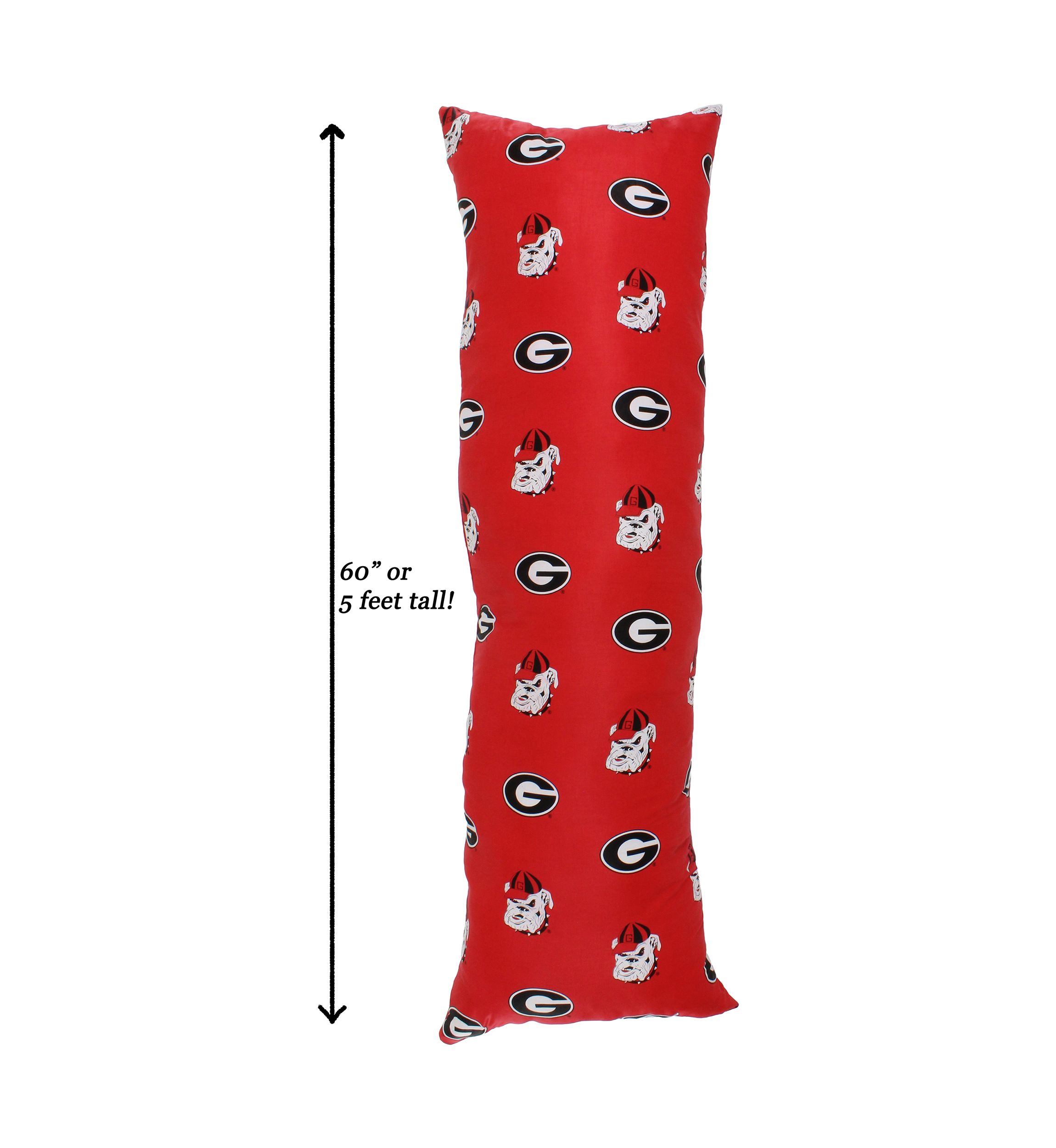 NCAA Georgia Bulldogs Printed Body Pillow