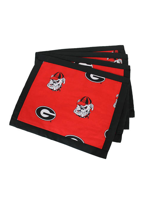 NCAA Georgia Bulldogs Set of 4 Placemats
