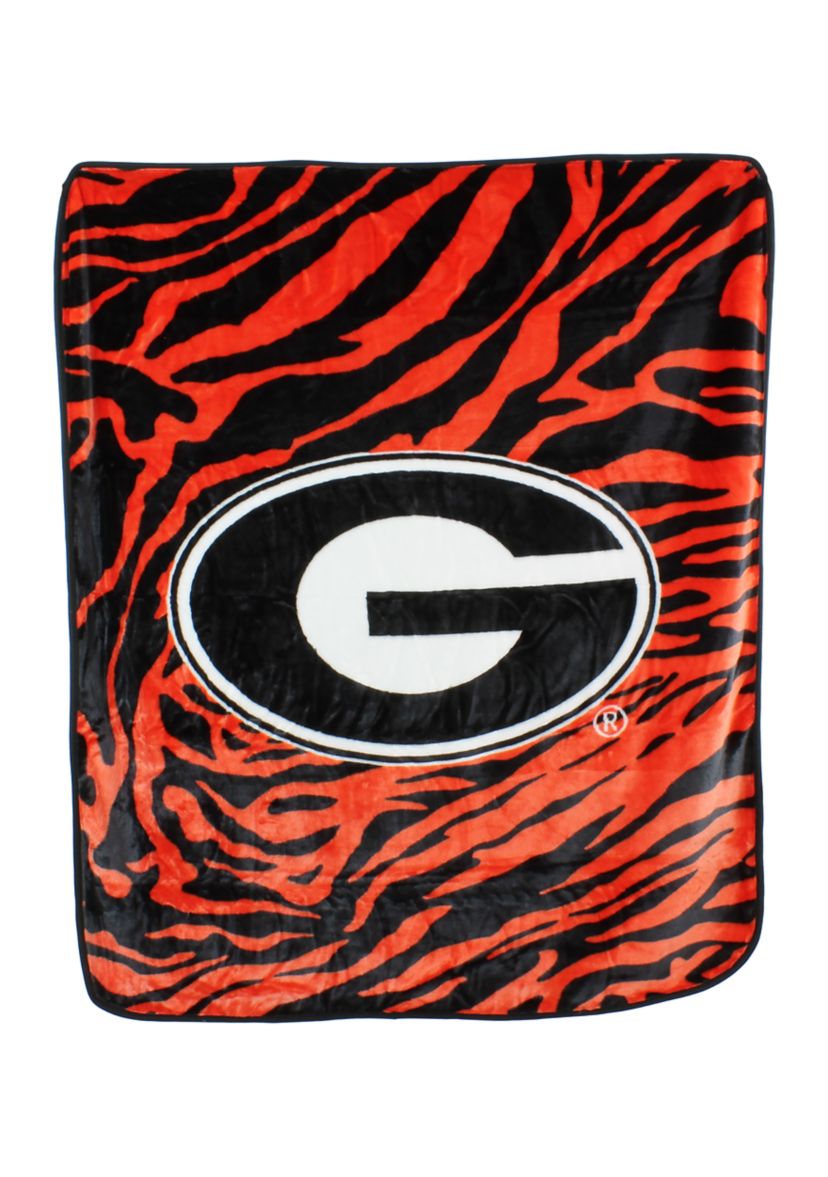 NCAA Georgia Bulldogs Soft Raschel Throw Blanket