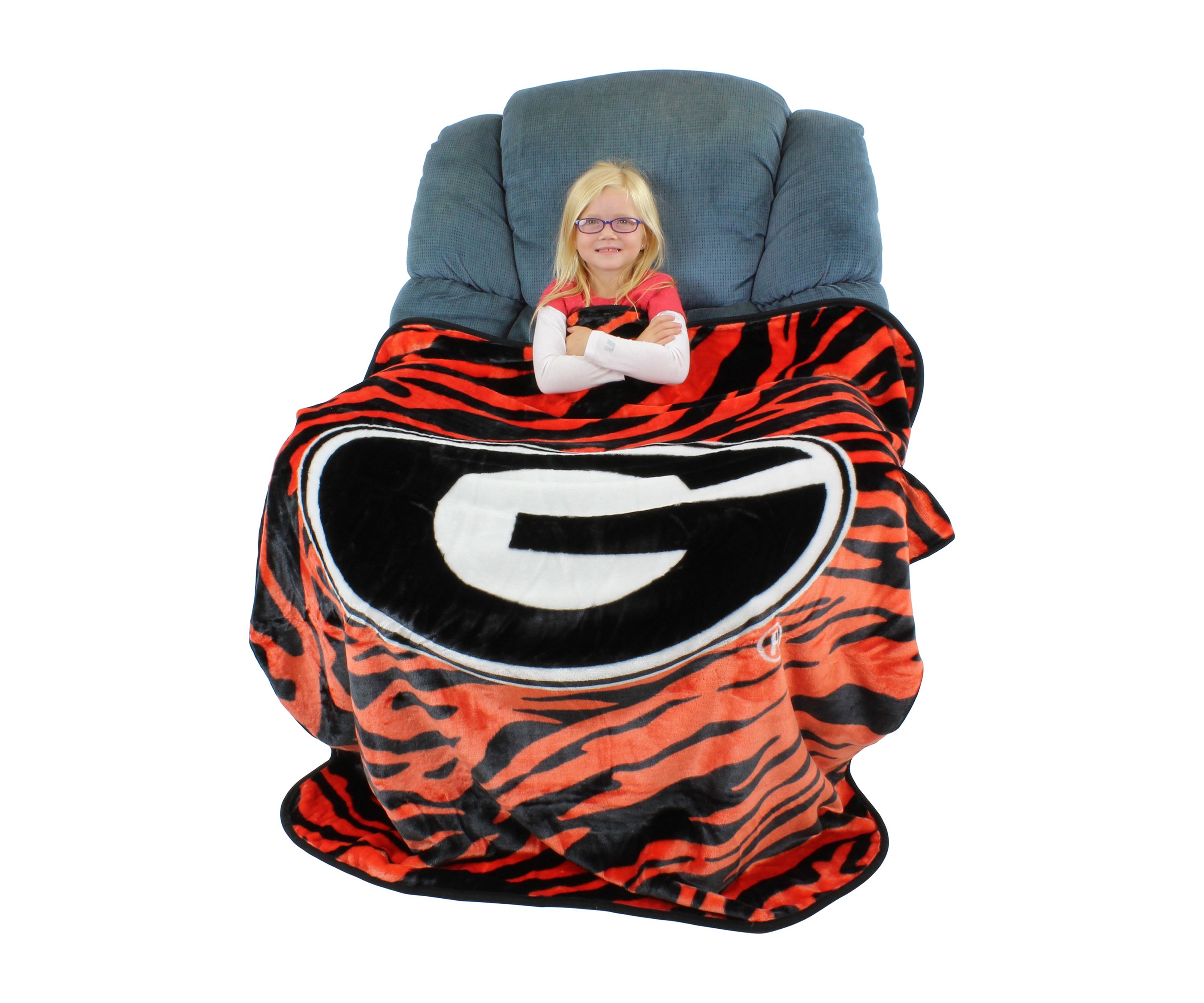 NCAA Georgia Bulldogs Soft Raschel Throw Blanket