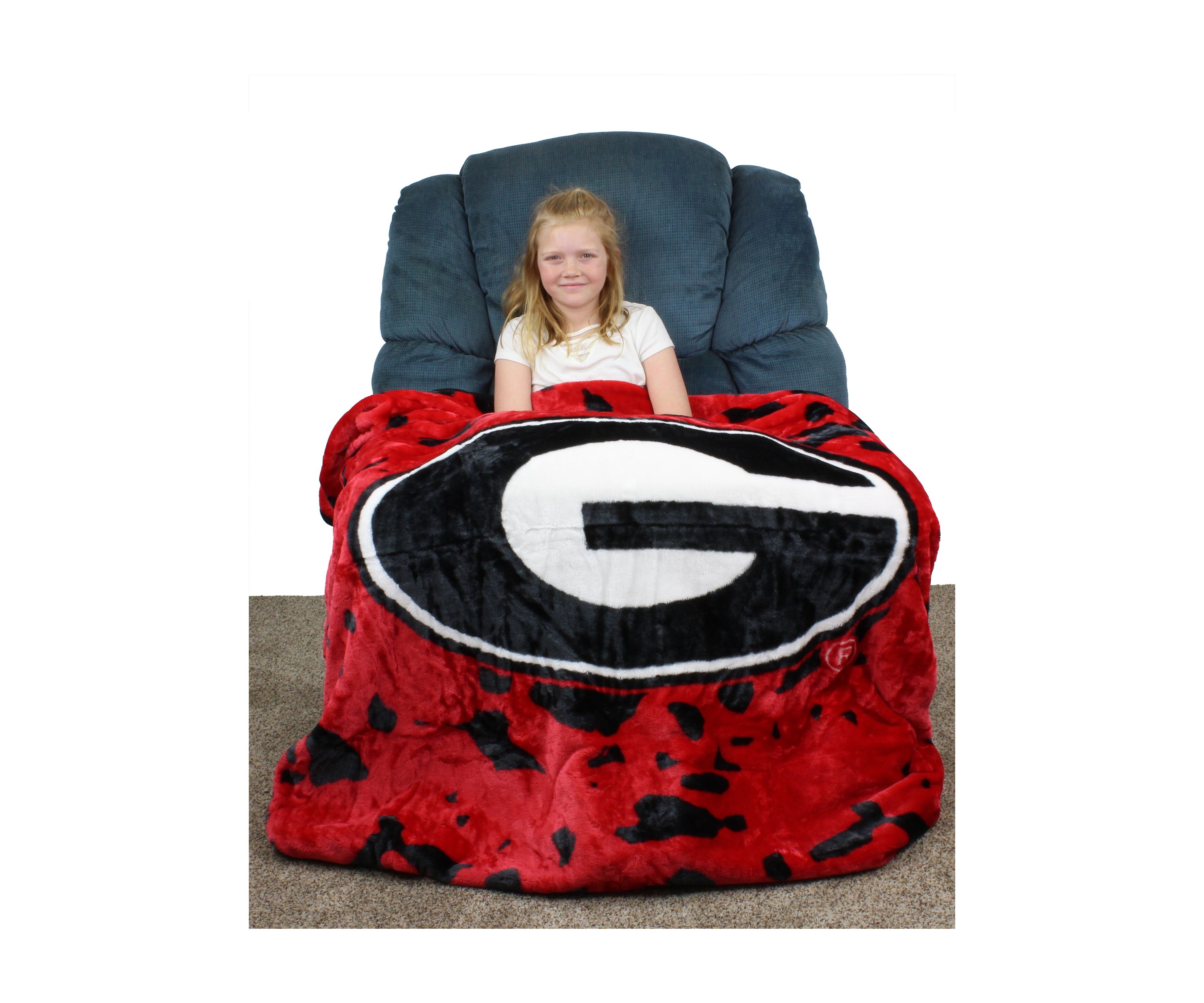 NCAA Georgia Bulldogs Huge Raschel Throw Blanket