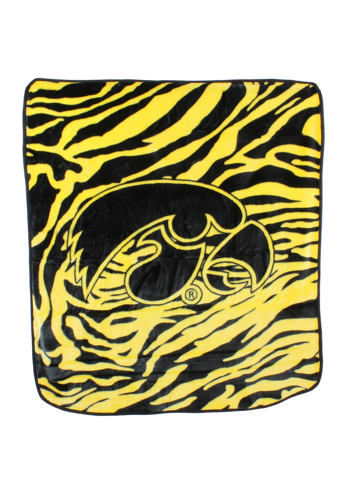 NCAA Iowa Hawkeyes Soft Raschel Throw Blanket
