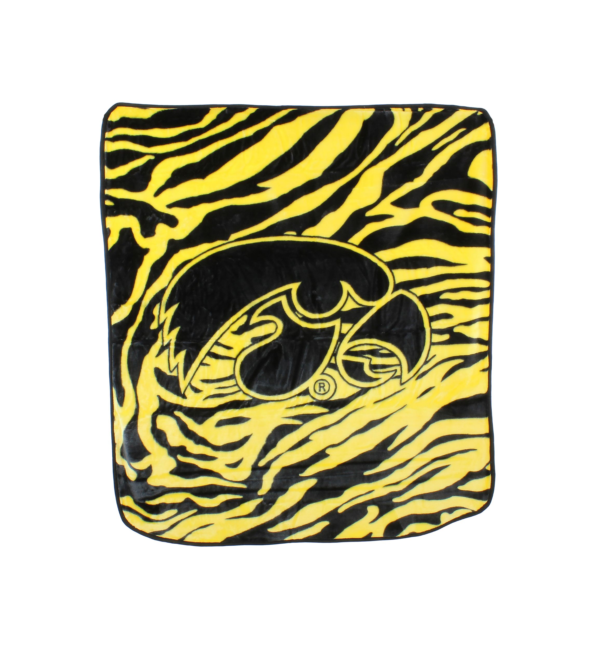 NCAA Iowa Hawkeyes Soft Raschel Throw Blanket