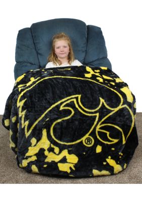 NCAA Iowa Hawkeyes Huge Raschel Throw Blanket