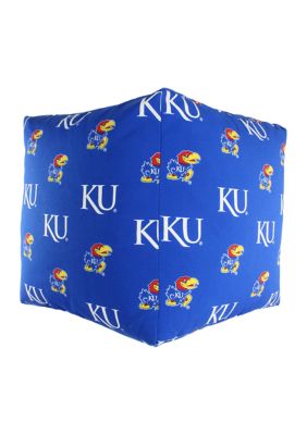 NCAA Kansas Jayhawks Cubed Bean Bag Pouf