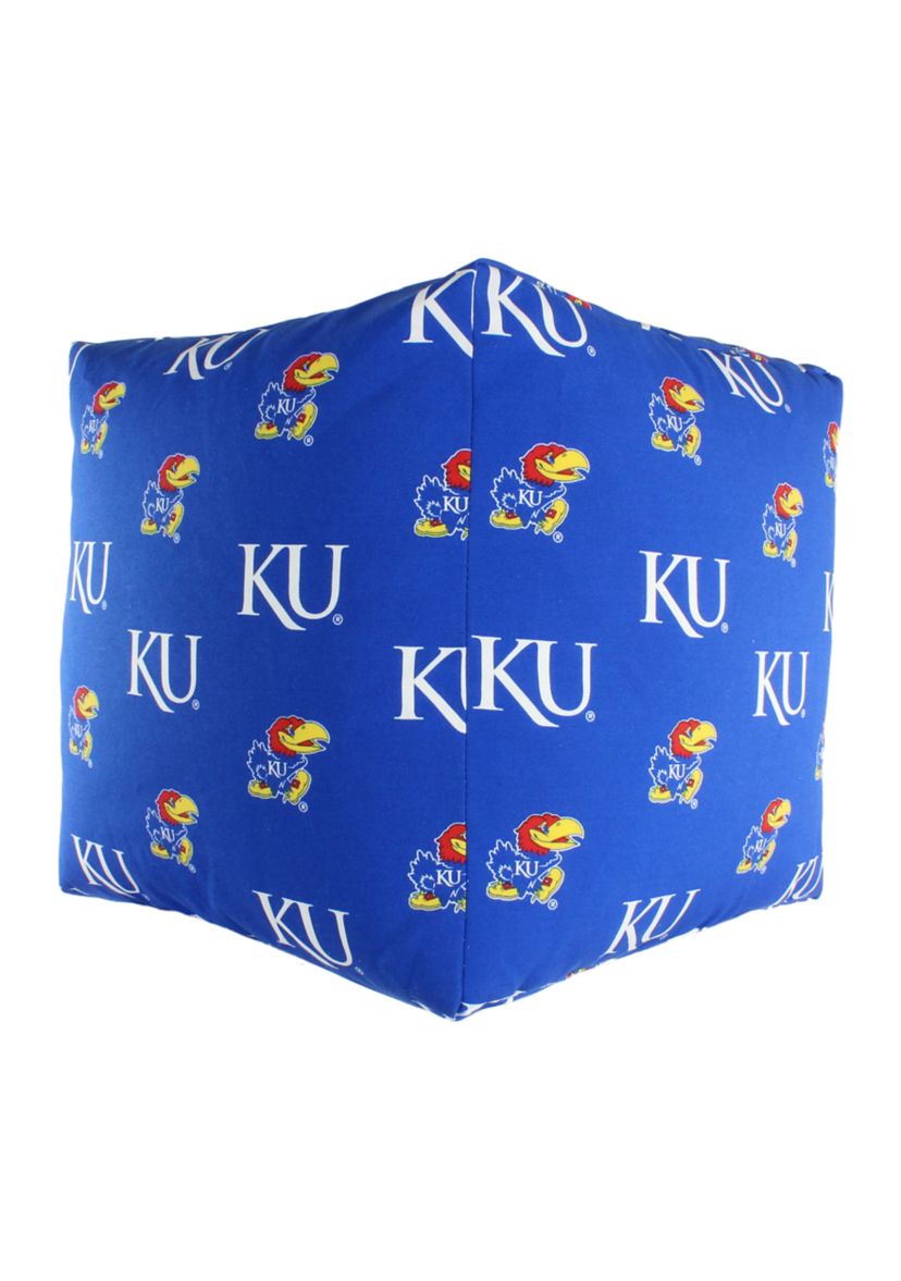 NCAA Kansas Jayhawks Cubed Bean Bag Pouf