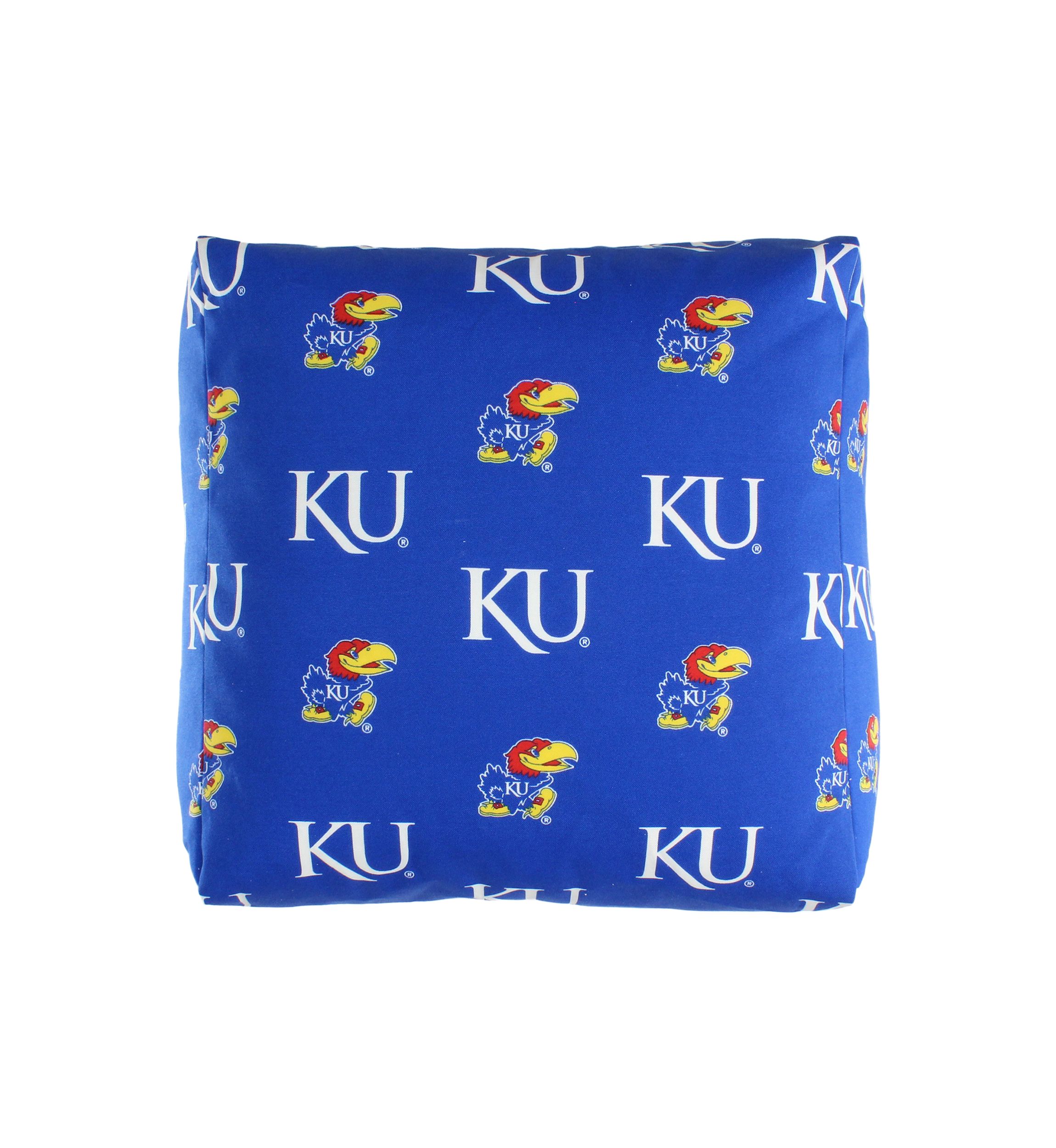 NCAA Kansas Jayhawks Cubed Bean Bag Pouf