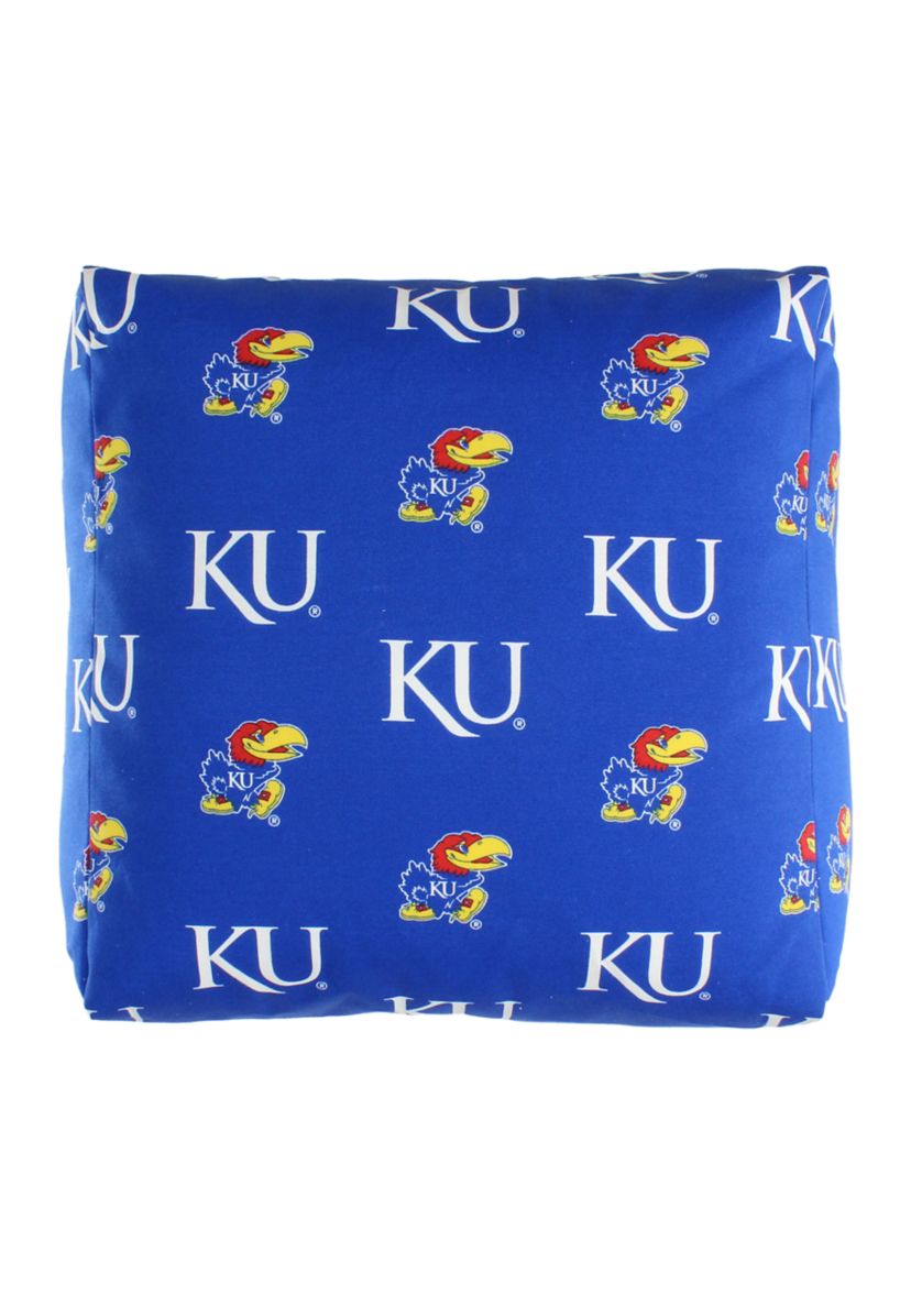 NCAA Kansas Jayhawks Cubed Bean Bag Pouf