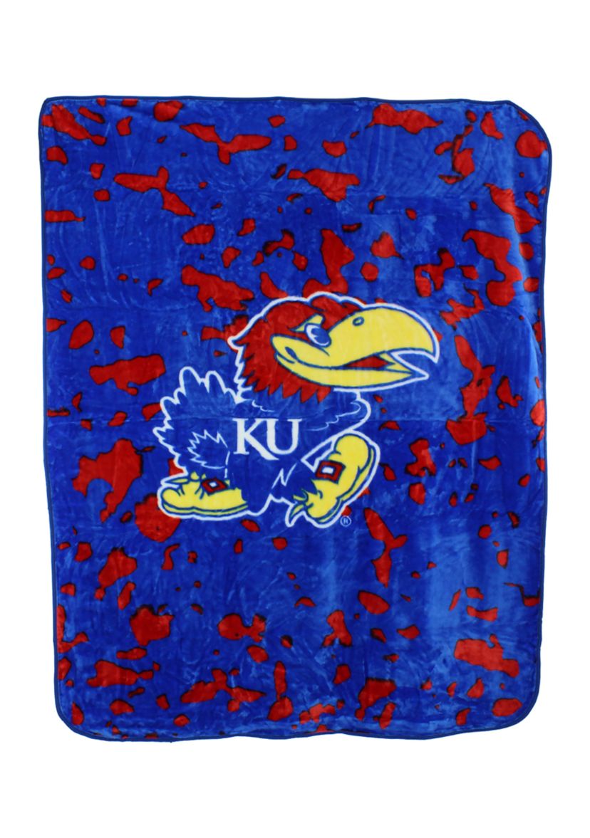 NCAA Kansas Jayhawks Huge Raschel Throw Blanket