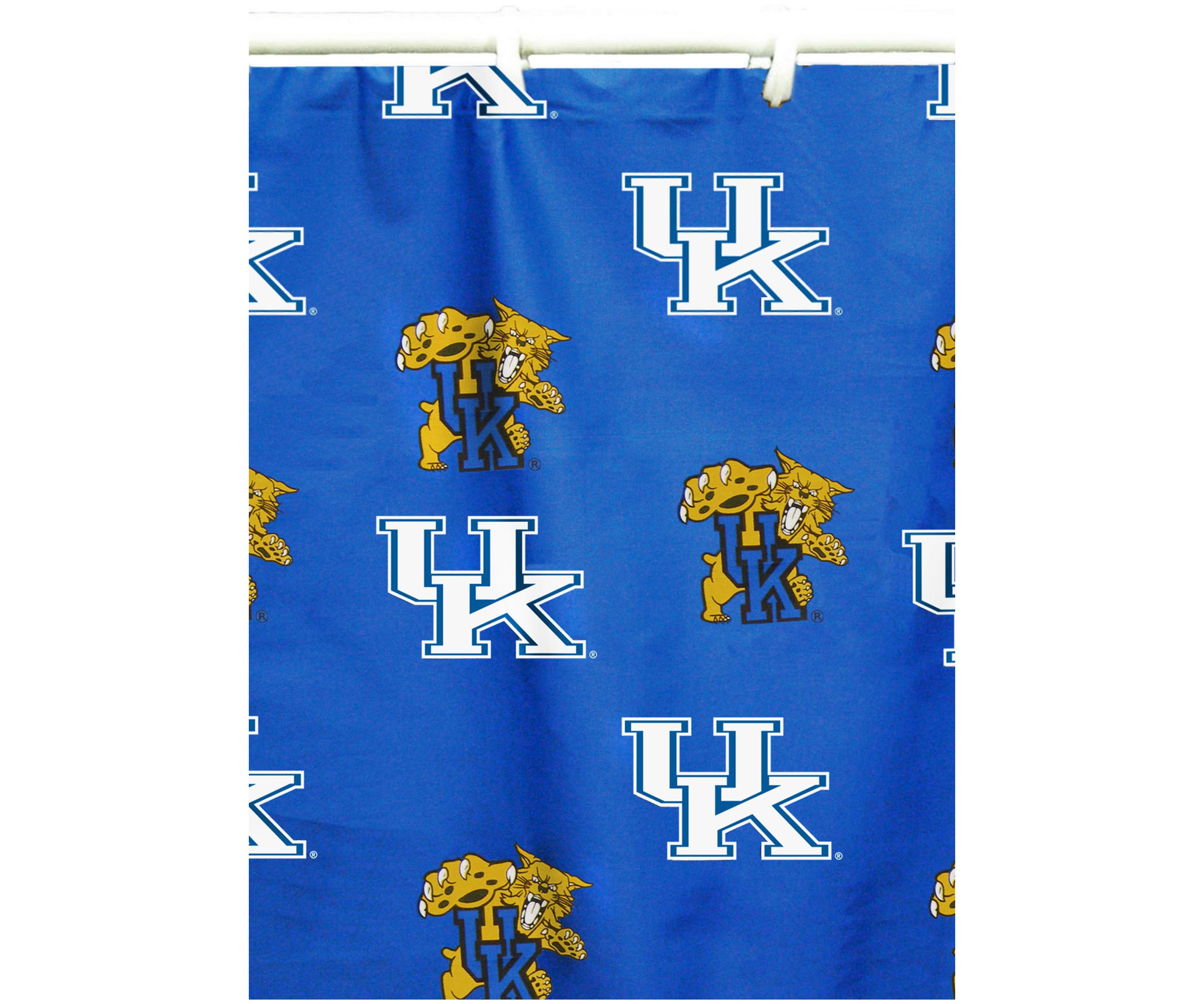 NCAA Kentucky Wildcats Printed Shower Curtain Cover