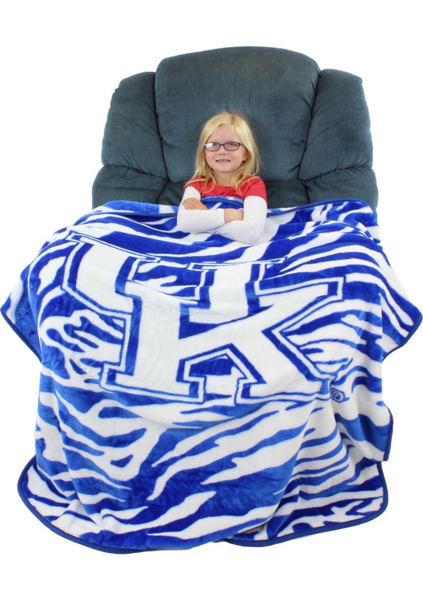 NCAA Kentucky Wildcats Soft Raschel Throw Blanket