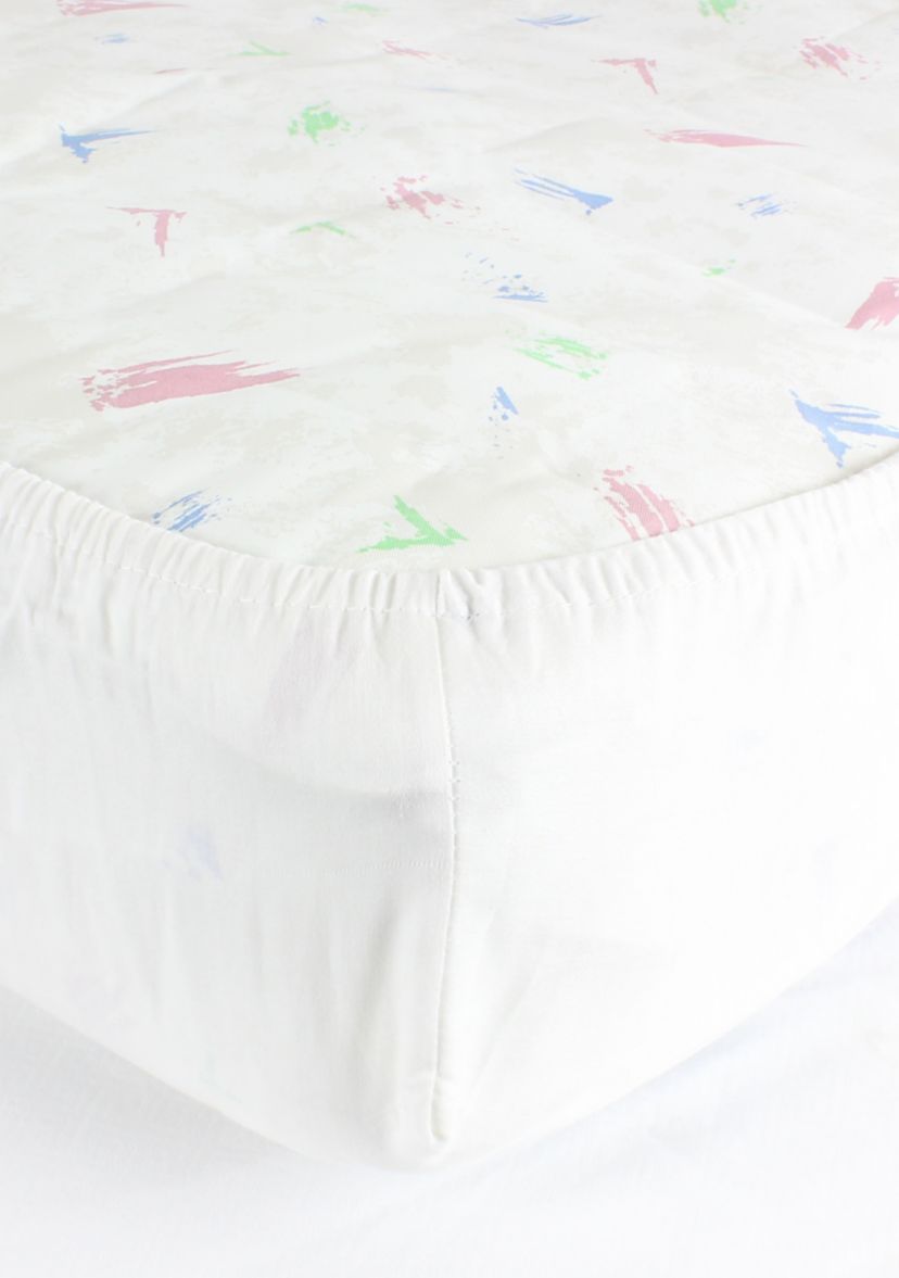NCAA Kansas State Wildcats White Baby Crib Fitted Sheet 