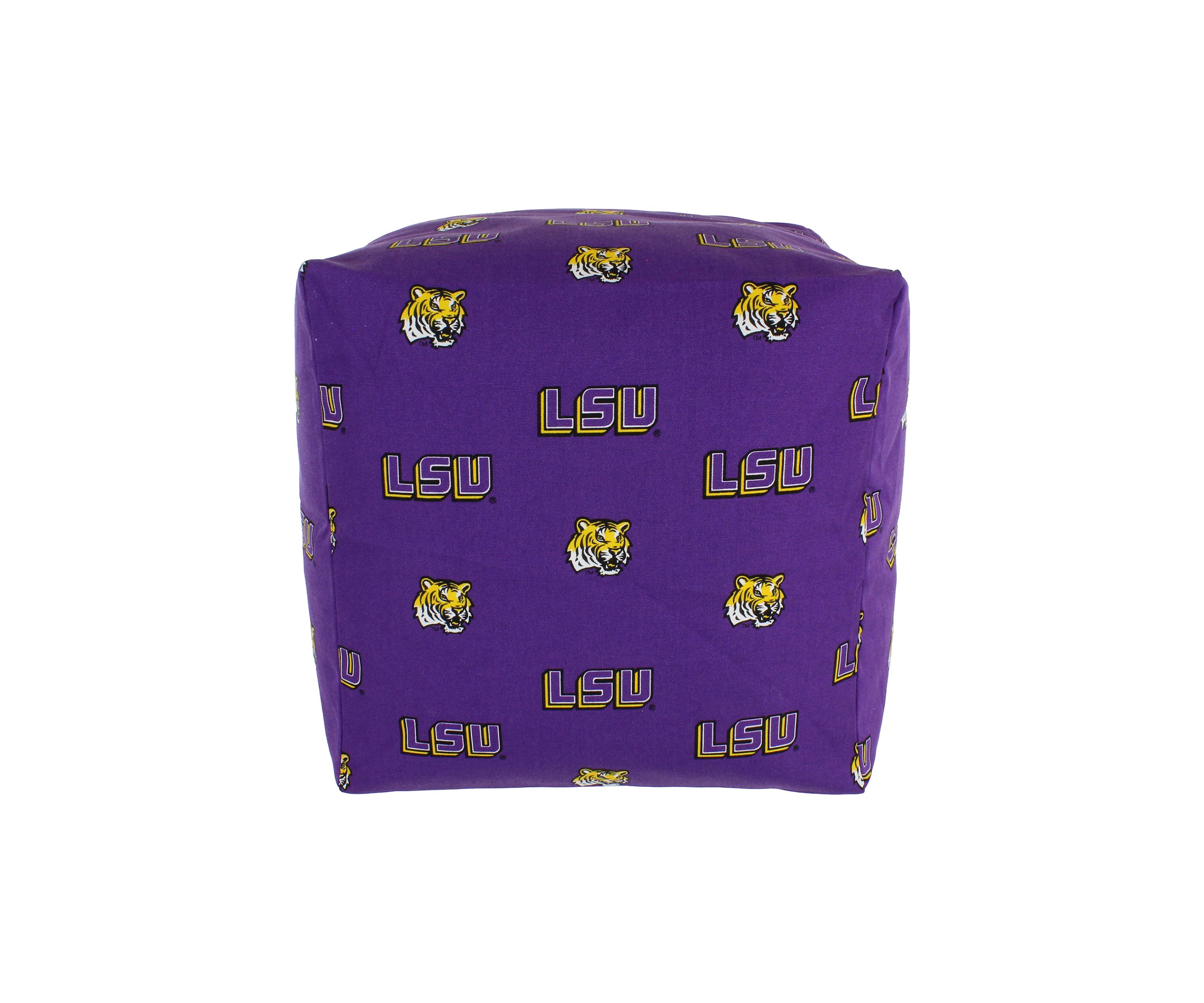 NCAA LSU Tigers Cubed Bean Bag Pouf