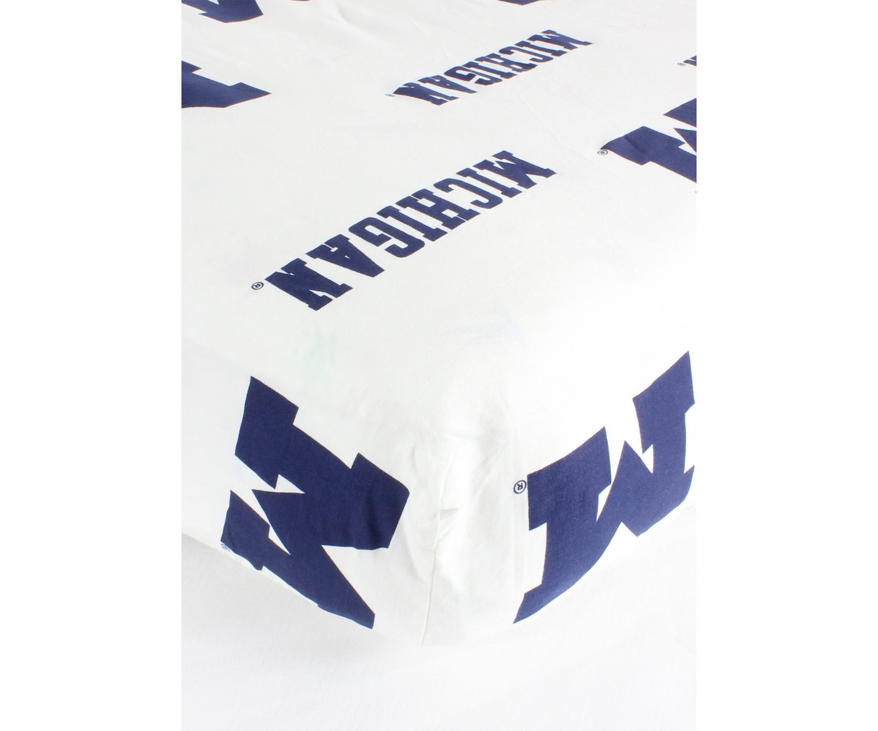 NCAA Michigan Wolverines White Baby Crib Fitted Sheet 