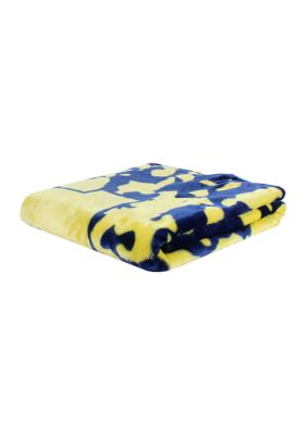 NCAA Michigan Wolverines Huge Raschel Throw Blanket