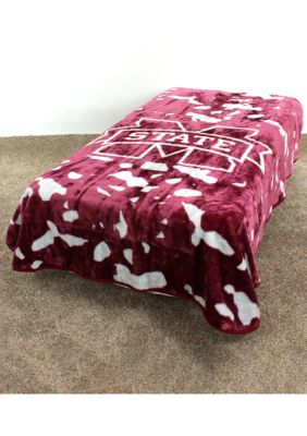 NCAA Mississippi State Bulldogs Huge Raschel Throw Blanket