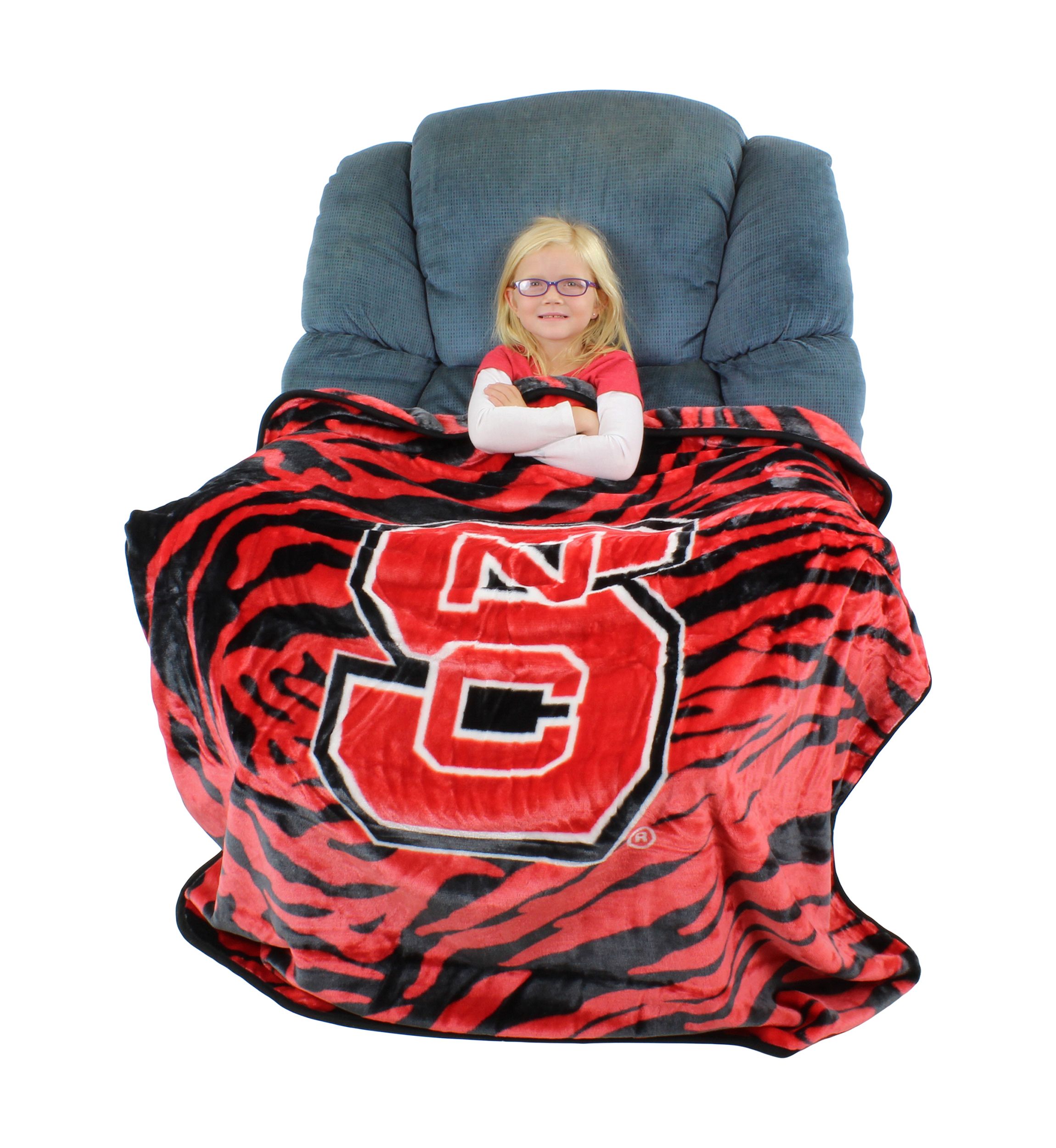 NCAA NC State Wolfpack Soft Raschel Throw Blanket