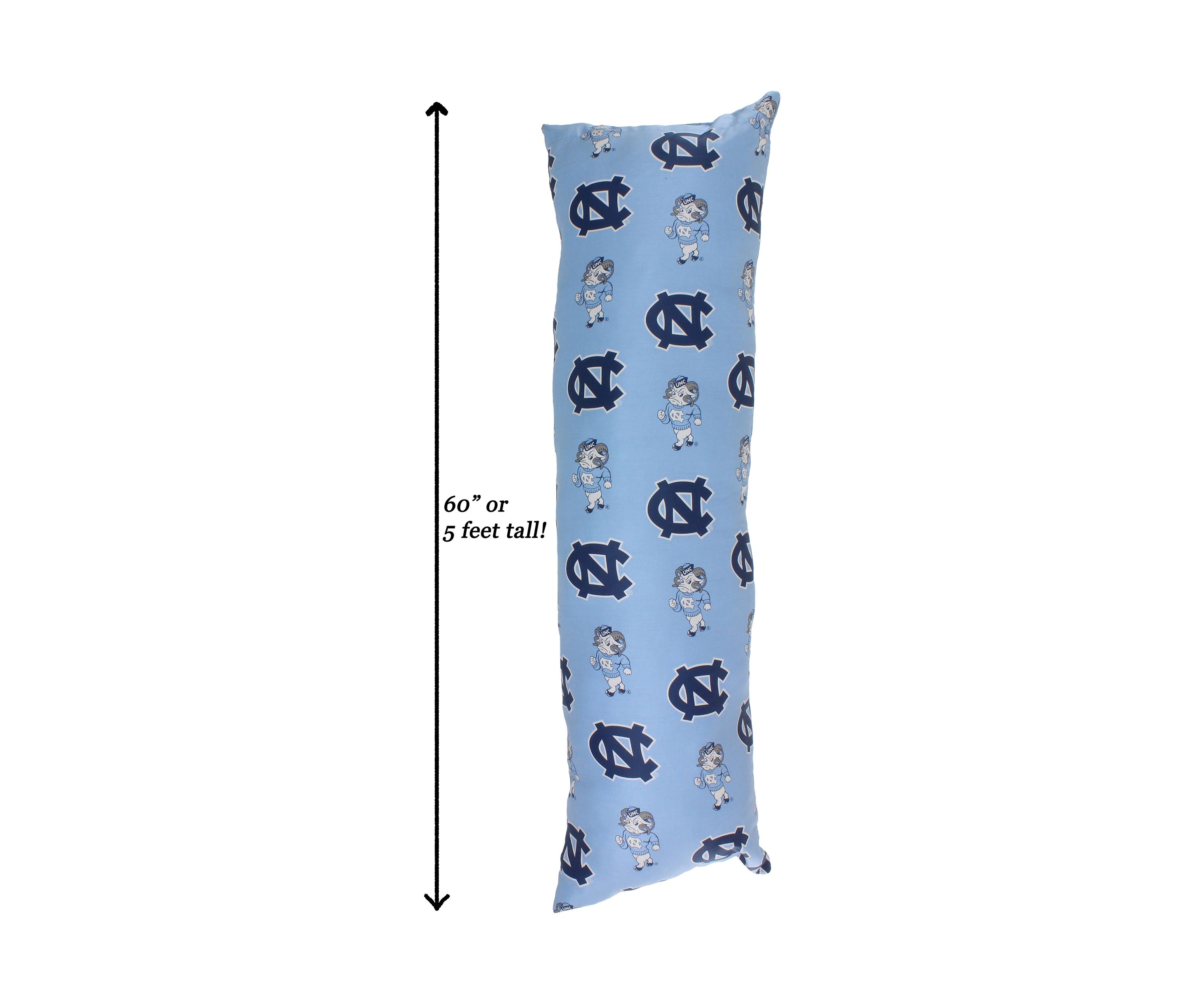 NCAA North Carolina Tar Heels Printed Body Pillow