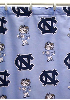 College Covers NCAA North Carolina Tar Heels Printed Shower Curtain Cover