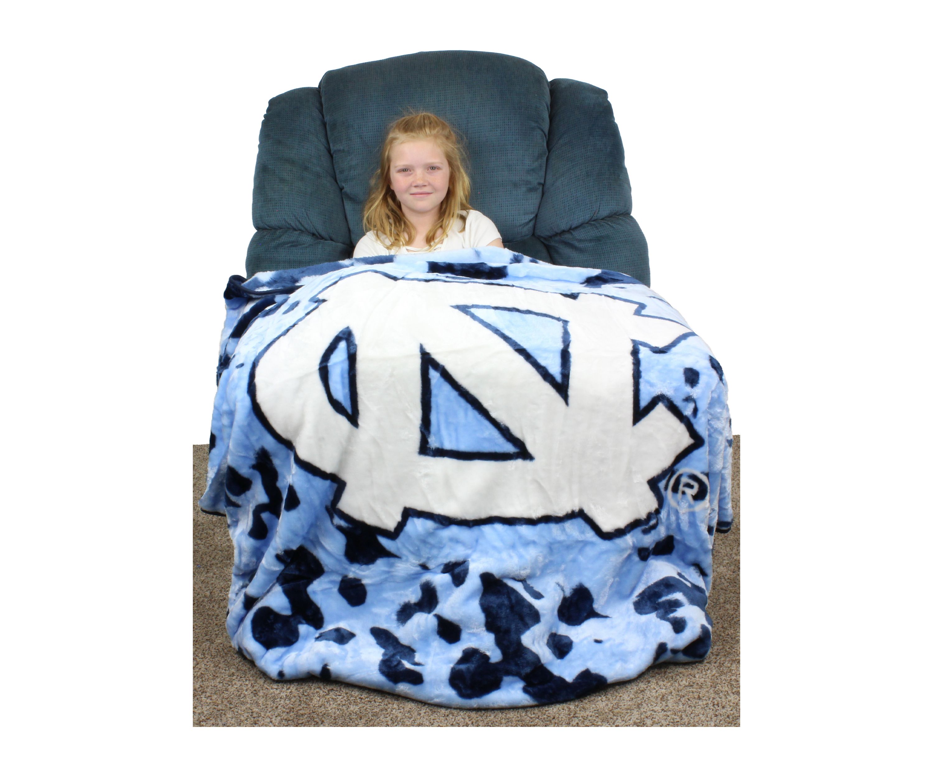 NCAA North Carolina Tar Heels Huge Raschel Throw Blanket