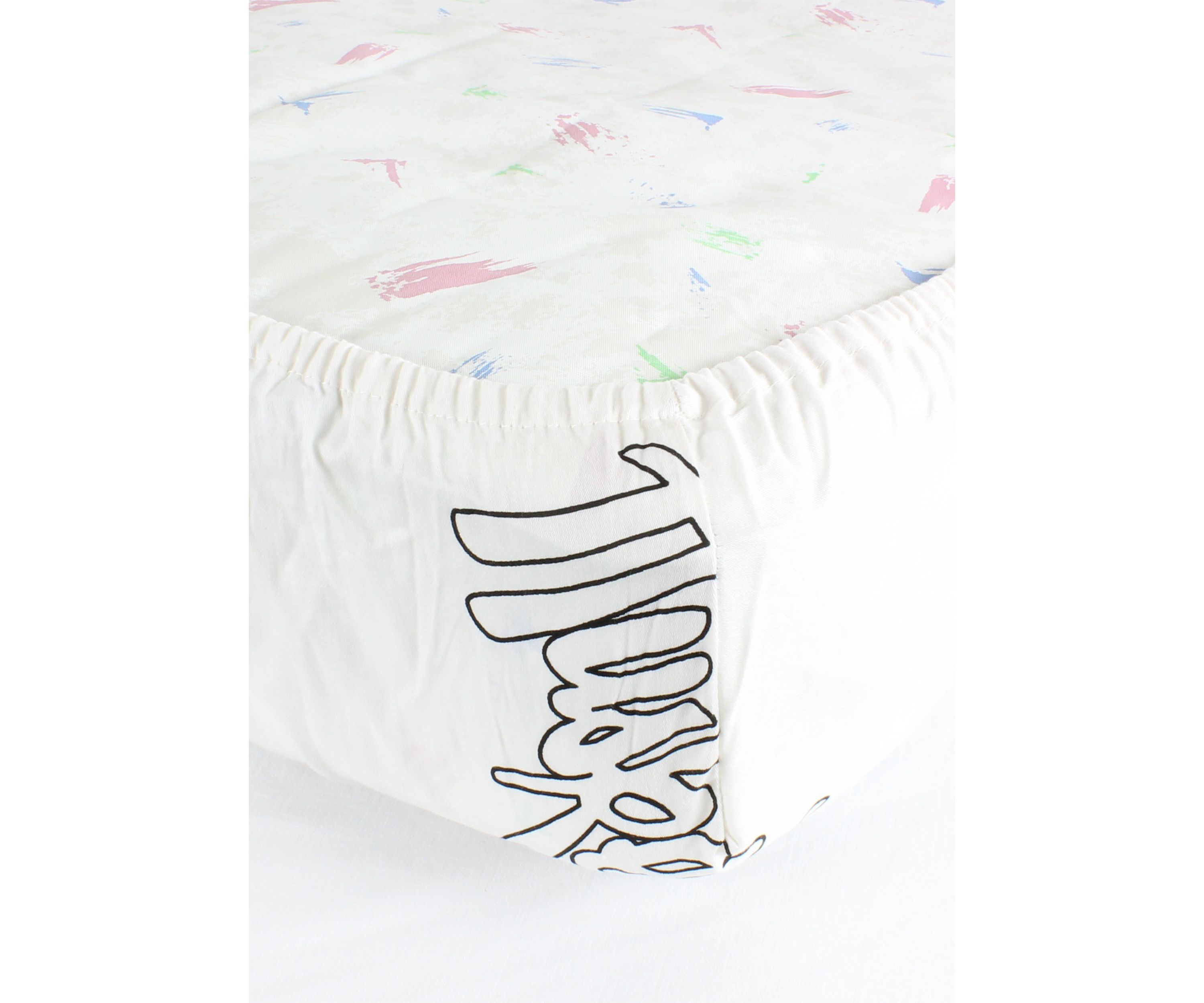 NCAA Nebraska Cornhuskers White Baby Crib Fitted Sheet 