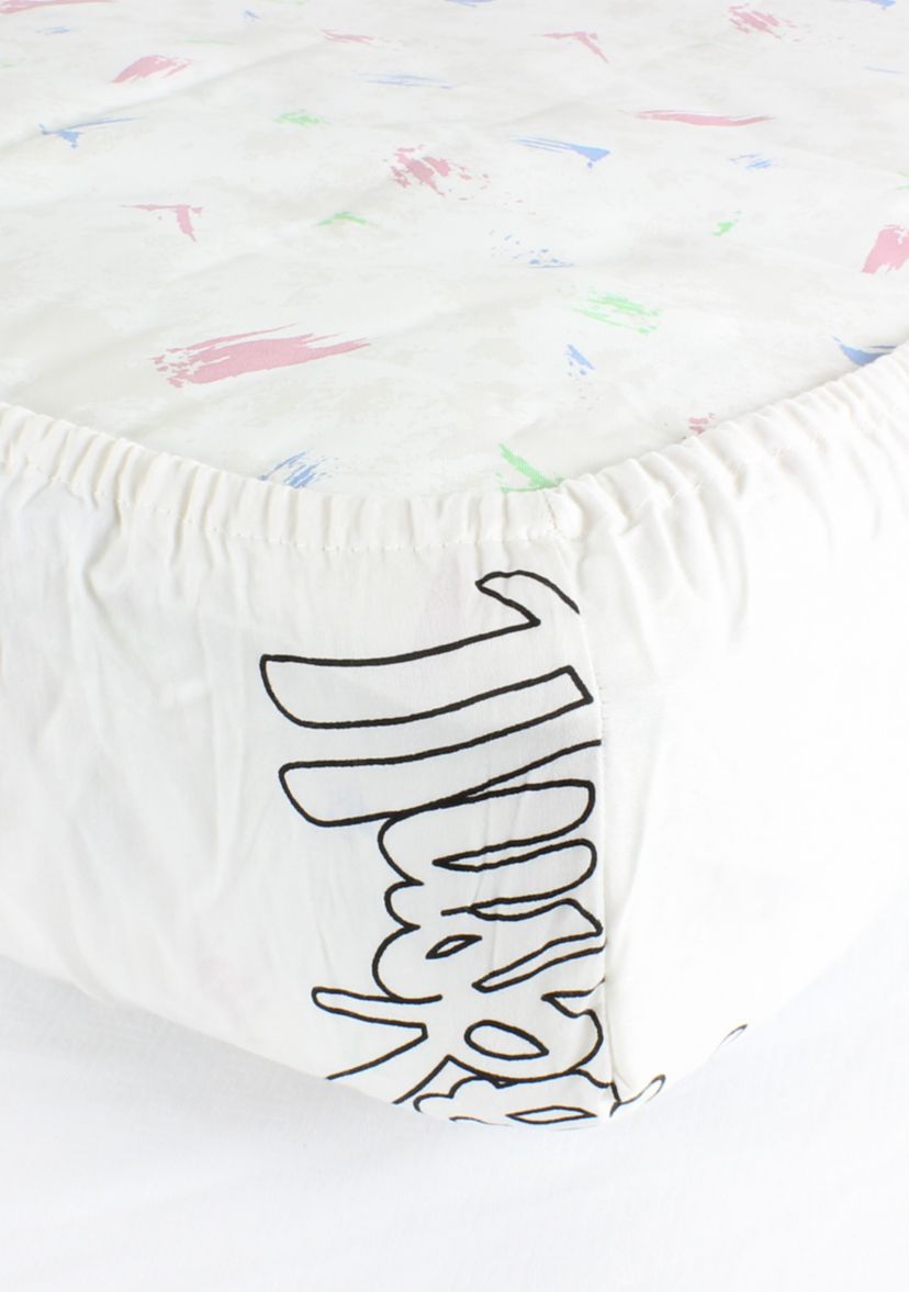 NCAA Nebraska Cornhuskers White Baby Crib Fitted Sheet 