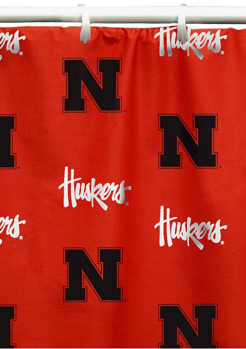 NCAA Nebraska Cornhuskers Printed Shower Curtain Cover
