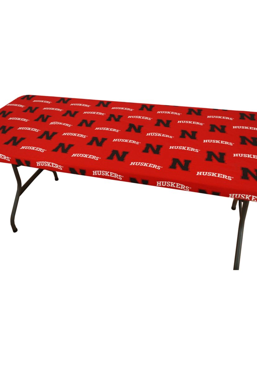 NCAA Nebraska Cornhuskers Tailgate Fitted Tablecloth