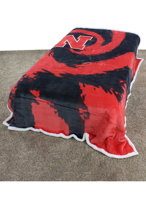 College Covers NCAA Nebraska Cornhuskers Sherpa Throw Blanket