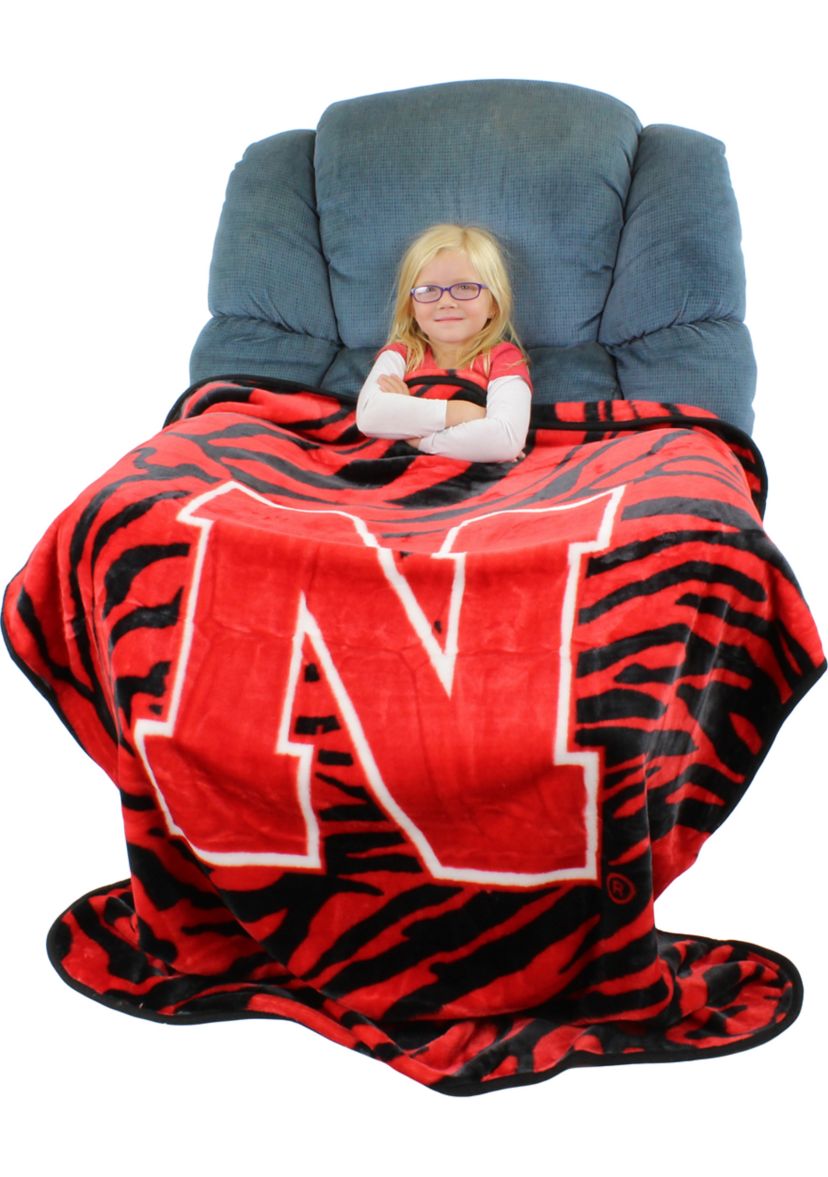 NCAA Nebraska Cornhuskers Soft Raschel Throw Blanket