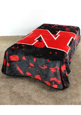 NCAA Nebraska Cornhuskers Huge Raschel Throw Blanket