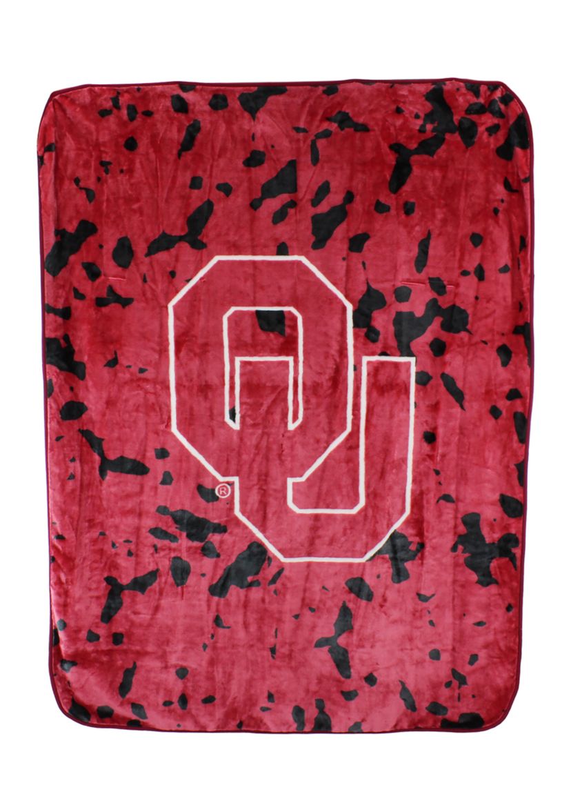 NCAA Oklahoma Sooners Huge Raschel Throw Blanket