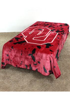 NCAA Oklahoma Sooners Huge Raschel Throw Blanket