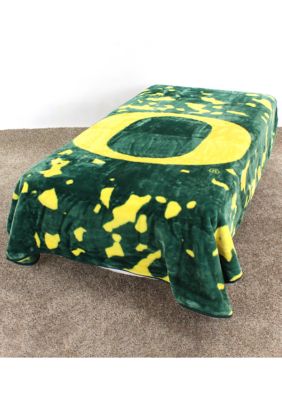 NCAA Oregon Ducks Huge Raschel Throw Blanket