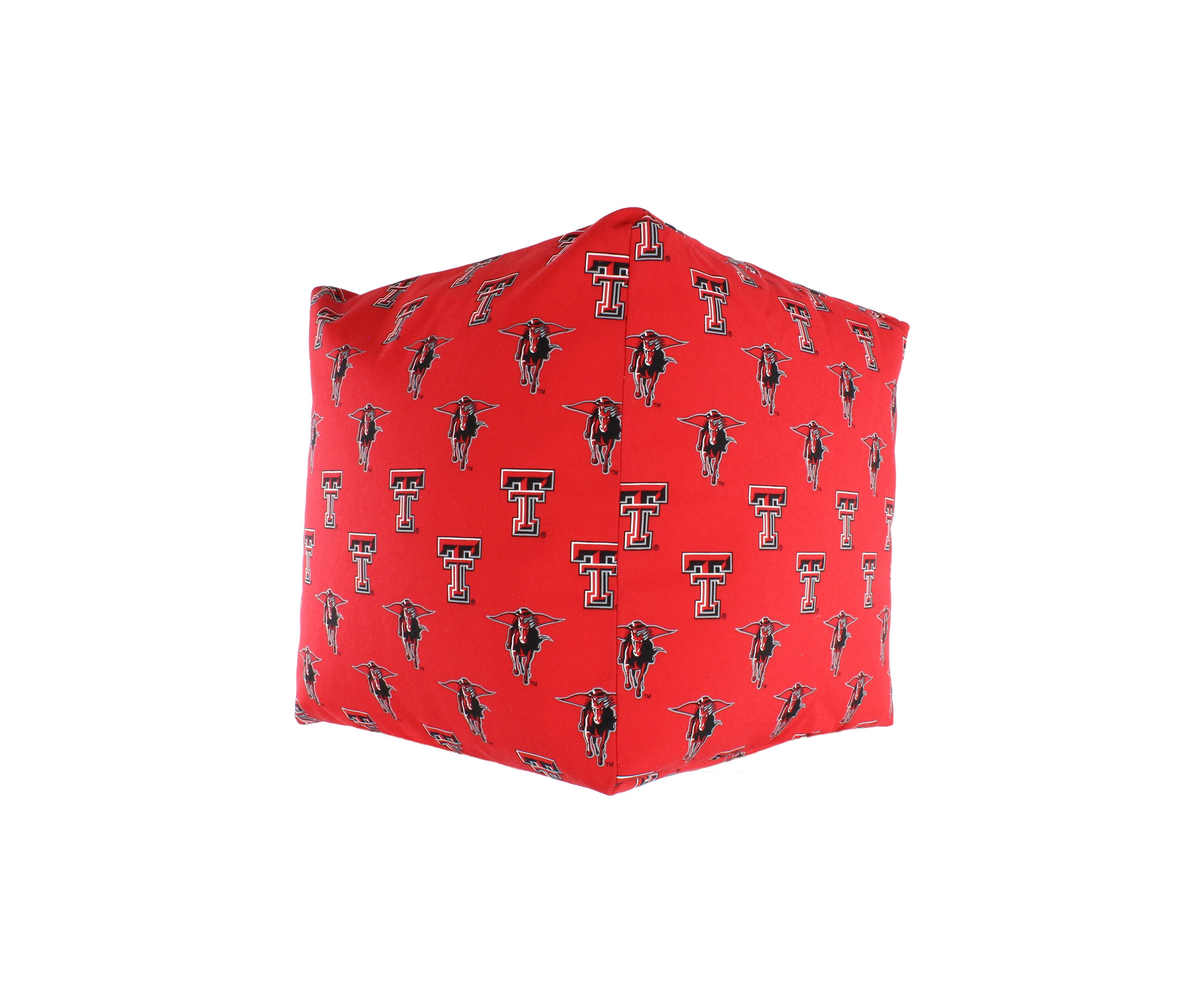 NCAA Texas Tech Red Raiders Cubed Bean Bag Pouf