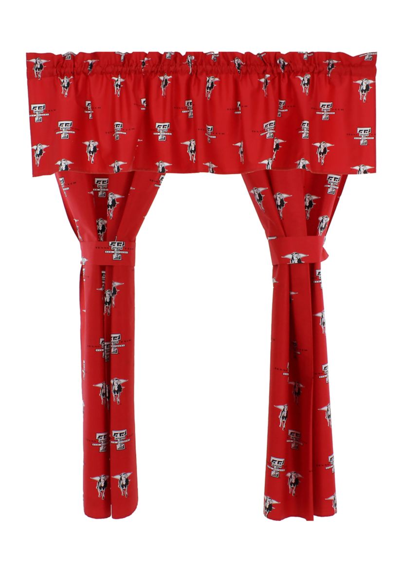 NCAA Texas Tech Red Raiders Printed Curtain Valance
