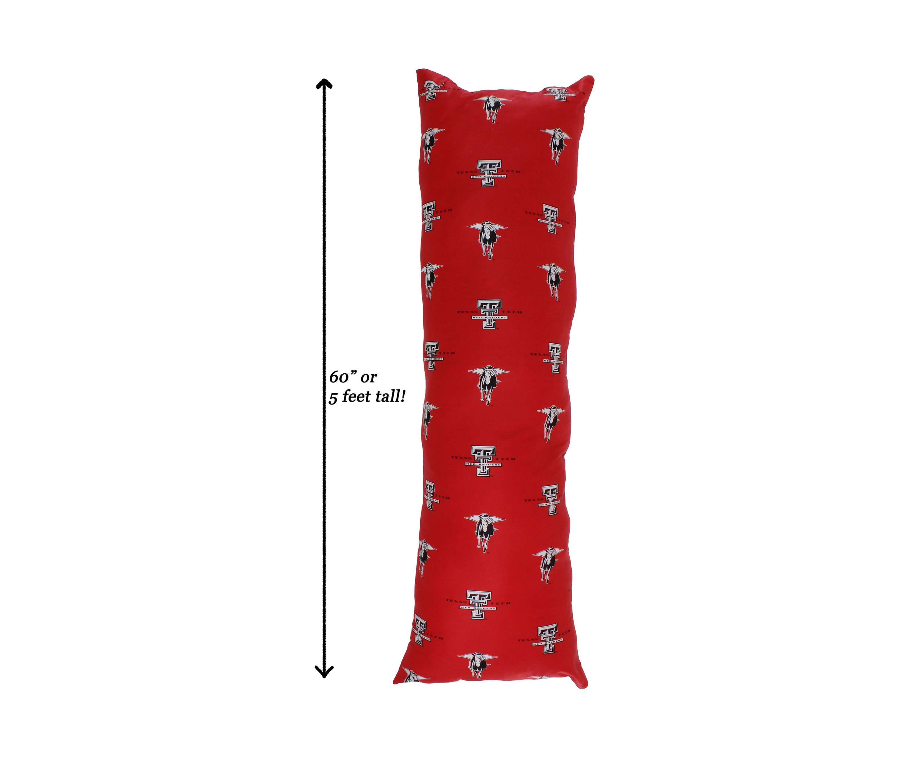 NCAA Texas Tech Red Raiders Printed Body Pillow