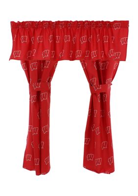 NCAA Wisconsin Badgers Printed Curtain Valance