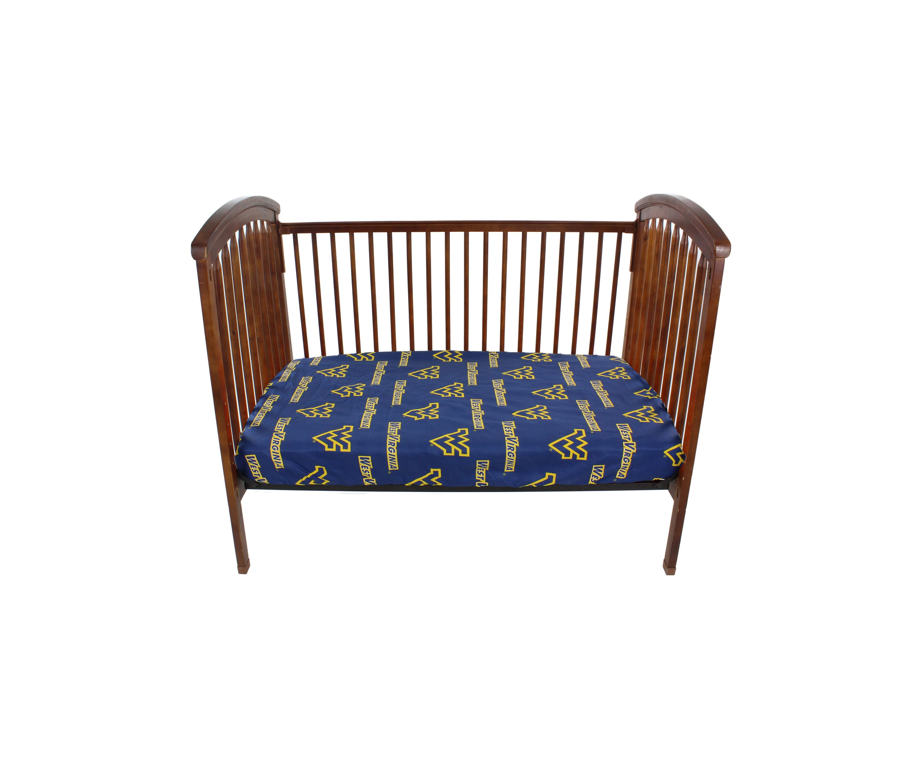 NCAA West Virginia Mountaineers Baby Crib Fitted Sheet